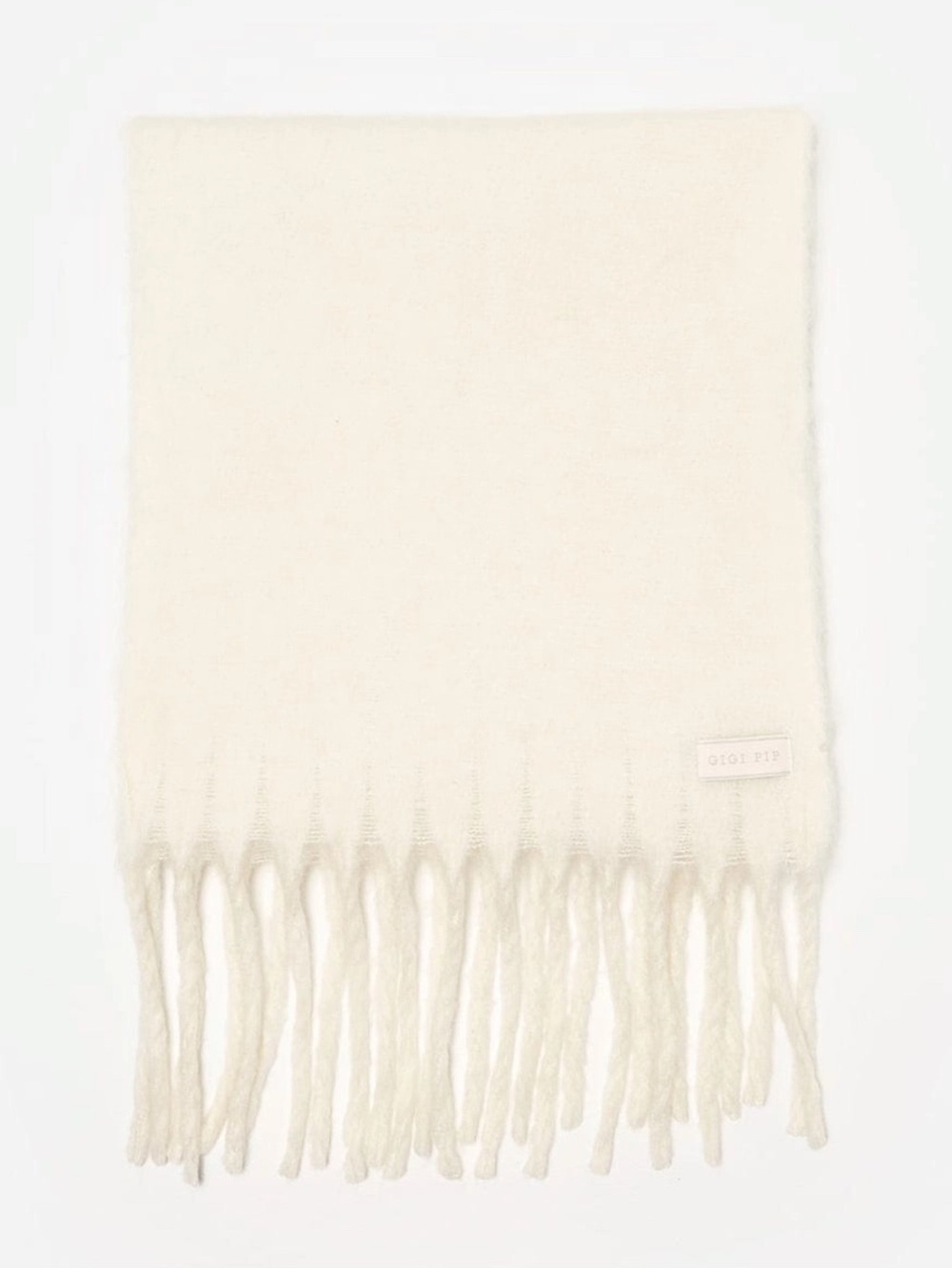 Gigi Pip Mik Oversized Knit Scarf- Off White